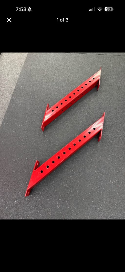 Angled crossmembers - 17" long
