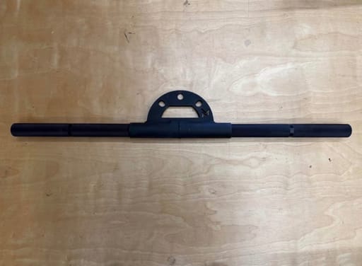Straight Arc Lat Pulldown Bar with Black Aluminum 12in Handles