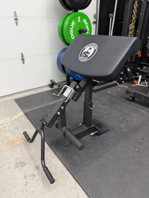 Preacher Curl with Buzzsaw Bench Adapter