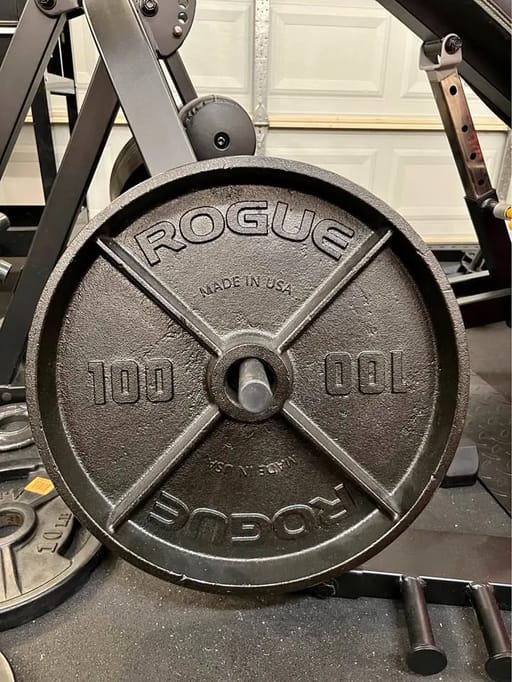 Rogue Deep Dish Olympic Weight Plates - 100LBS/Pair