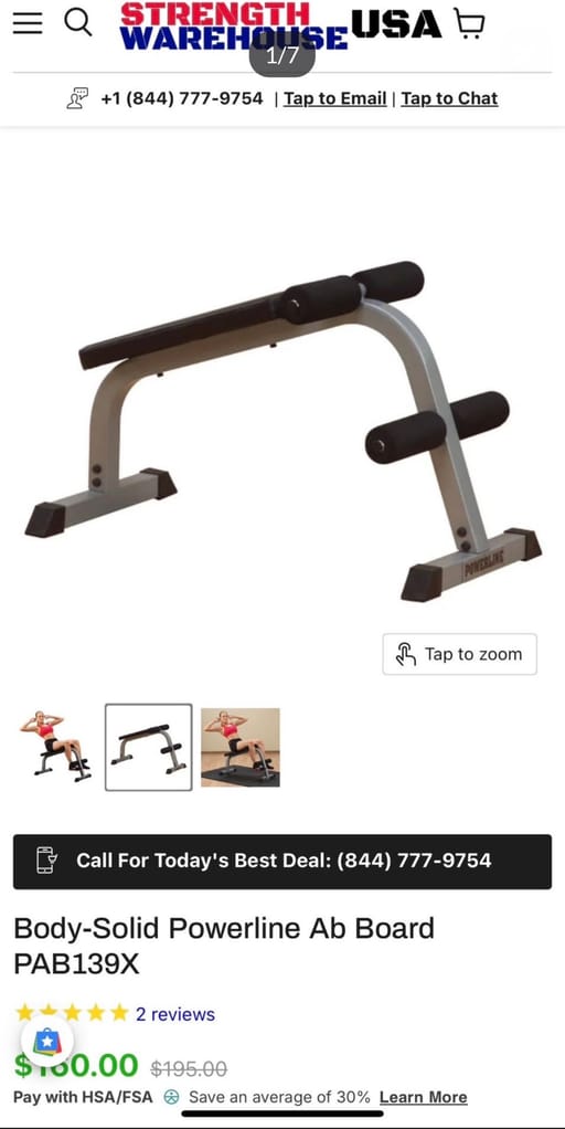 Body-Solid Powerline Ab Board PAB139X